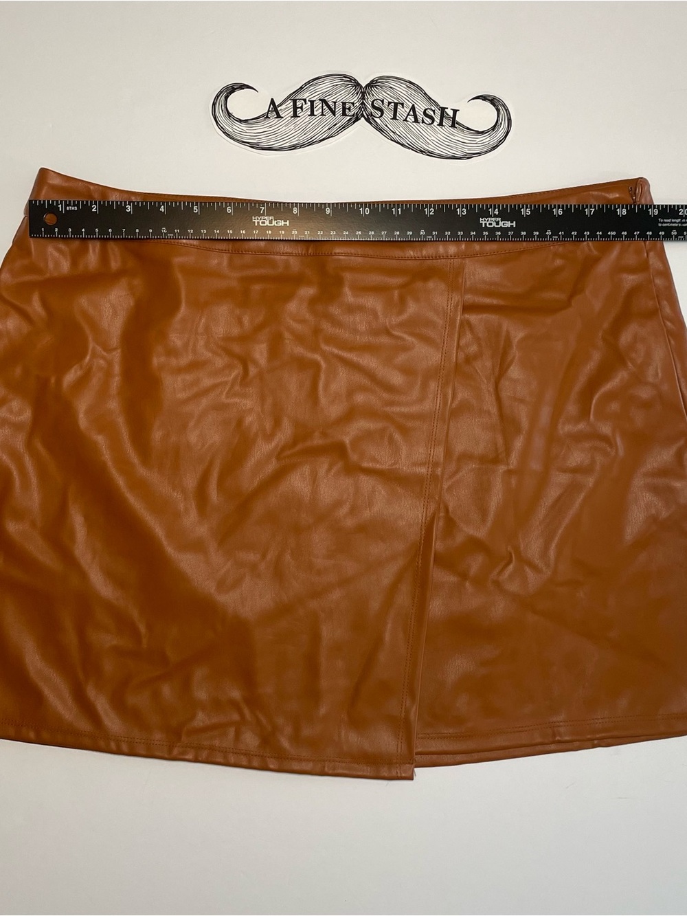 a new day Rust Faux Leather Mini Skirt